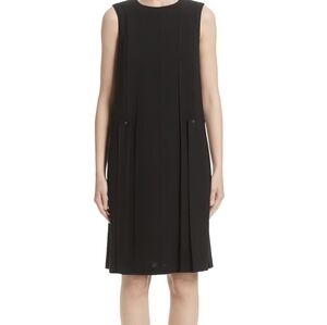 Lafayette 148 New York Sleeveless Crepe Dress, Black, XL, NWT